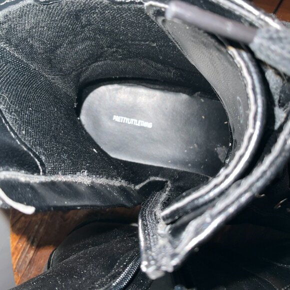 Black Lace Up Combat /Biker Boots size 8 - Picture 9 of 10